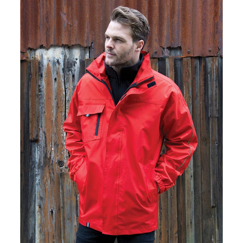 3-in1 CORE transit jacket with printable softshell inner - Red XS